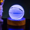 3D Crystal Ball Night Lamp – Basketball (7 Color Base) - Image 2