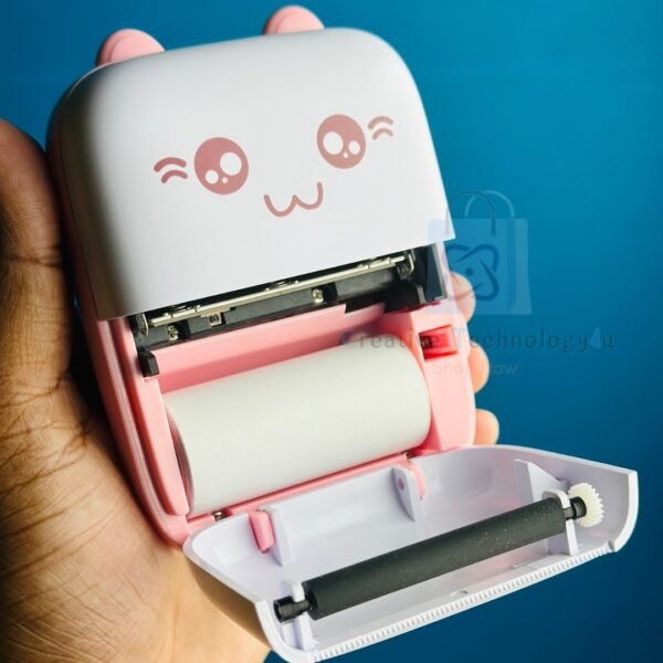 Mini Thermal Bluetooth Printer – Blue/Pink - Image 4